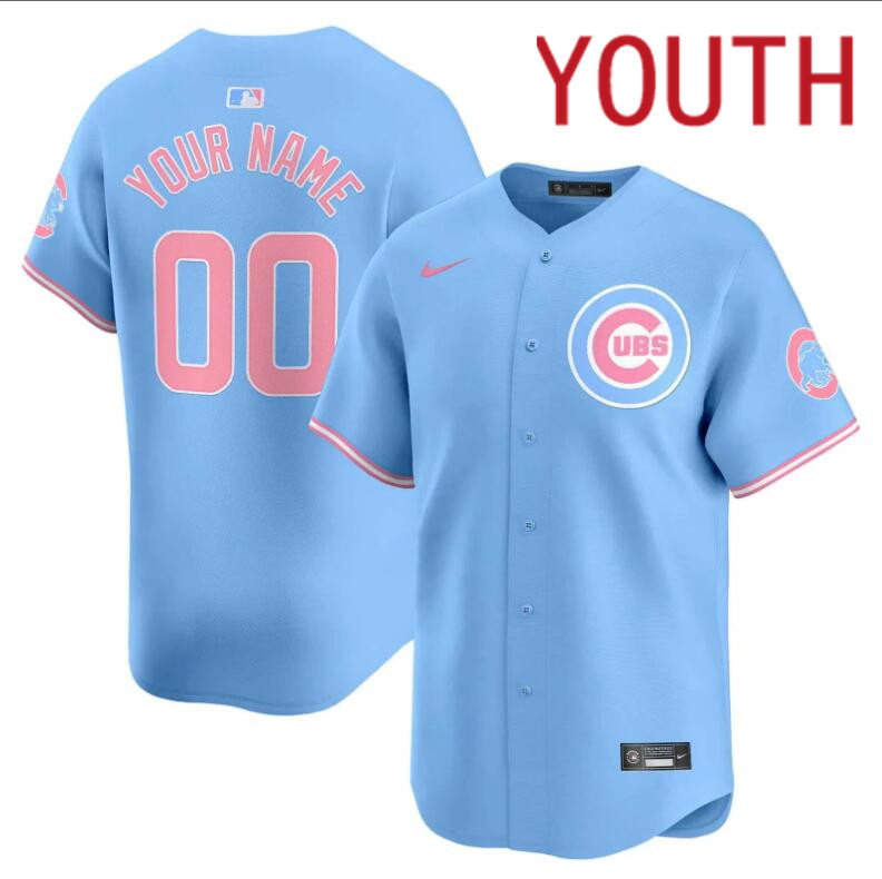 Youth Chicago Cubs Custom blue 2024 Nike MLB jersey->youth nfl jersey->Youth Jersey